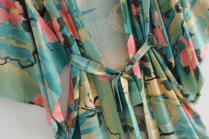 Bohemia Lotus Kimono Cover Ups-STYLEGOING