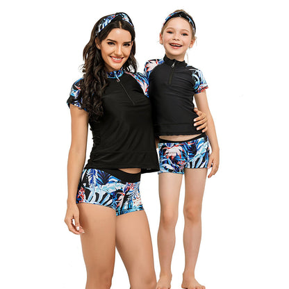 Parent-child Diving Suit Short Sleeve Swimwear-STYLEGOING