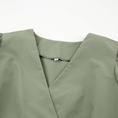 Elegant Long Sleeves Women Short Dresses