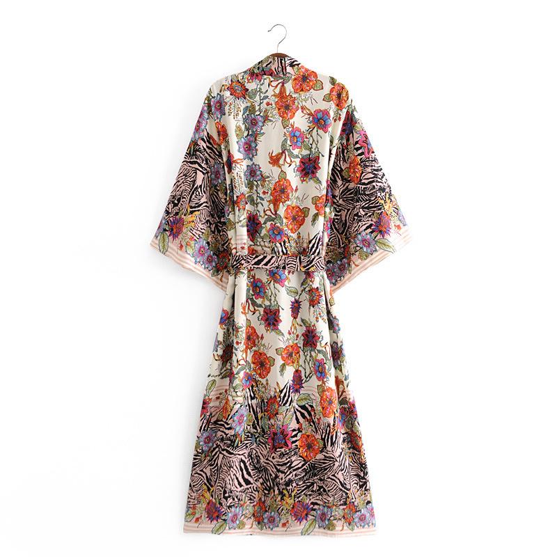 Summer Women Folral Print Kimono-STYLEGOING