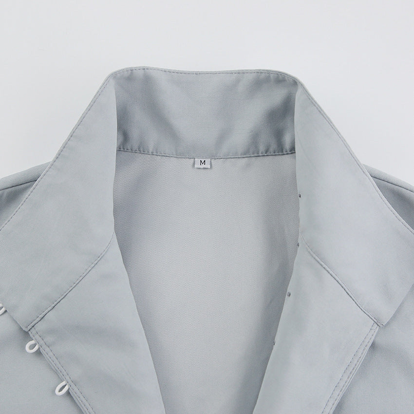 Vintage High Neck Office Lady Long Sleeves Shirts