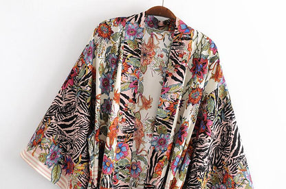 Summer Women Folral Print Kimono-STYLEGOING