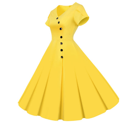 Vintage Short Sleeves Women Dresses