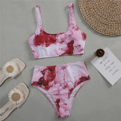 Sexy Straps High Waist Bikini Swimsuits-STYLEGOING