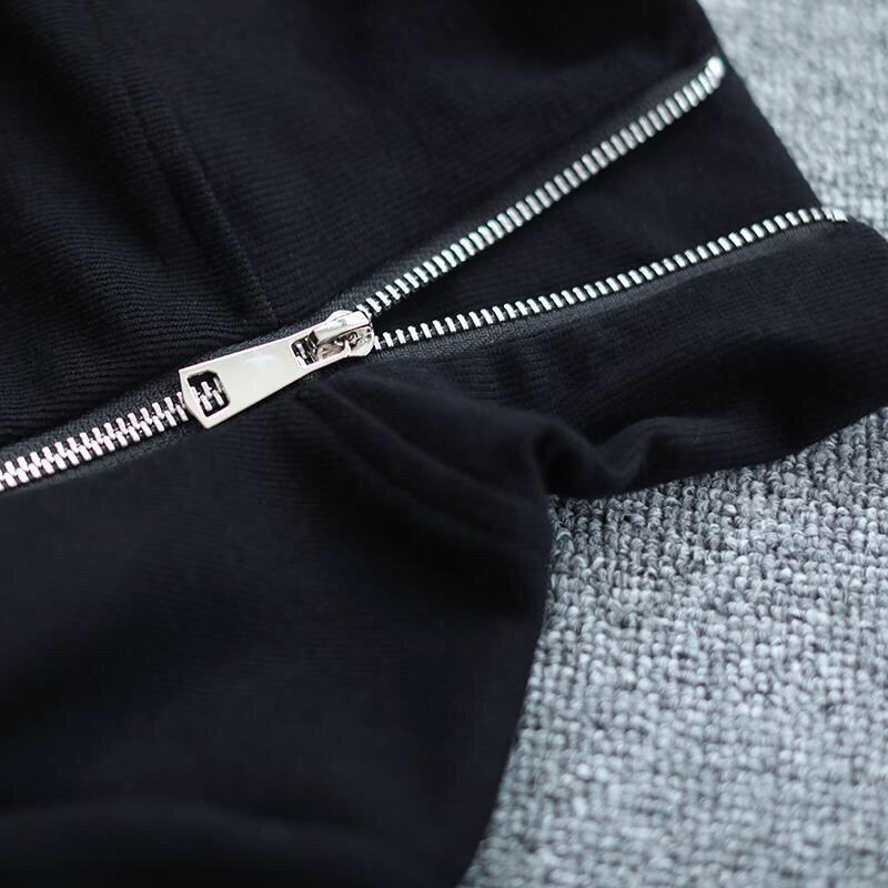 Black Plus Sizes Warm Long Sleeves Casual Hoodies-STYLEGOING