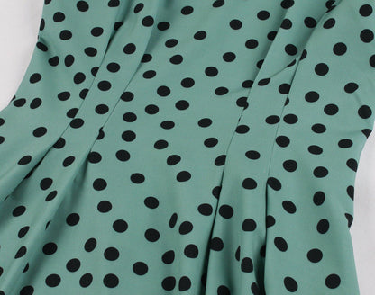 Women Summer Dot Print Retro Dresses-STYLEGOING