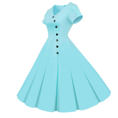Vintage Short Sleeves Women Dresses