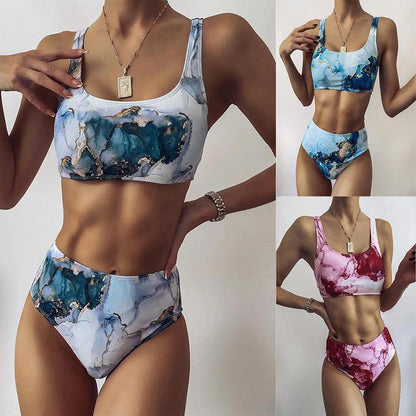 Sexy Straps High Waist Bikini Swimsuits-STYLEGOING