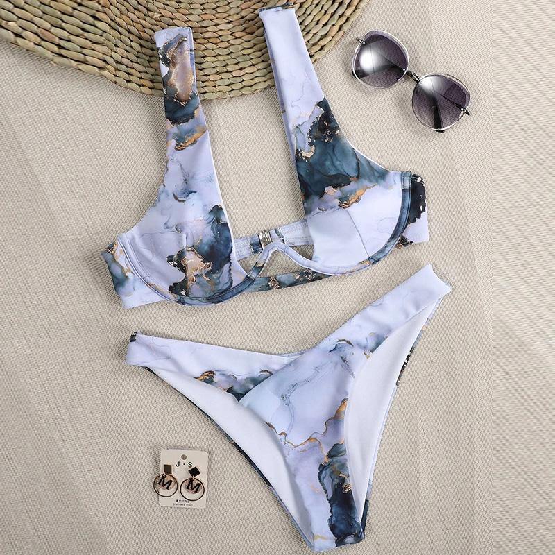 Sexy Straps High Waist Bikini Swimsuits-STYLEGOING