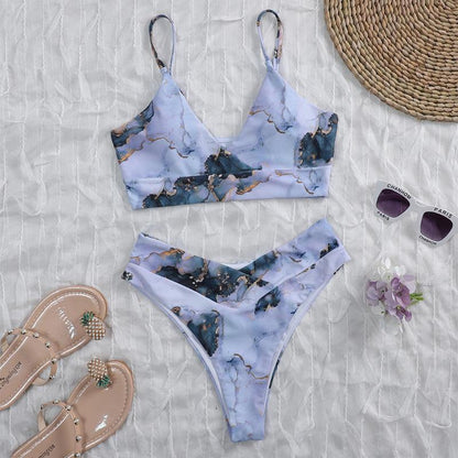 Sexy Straps High Waist Bikini Swimsuits-STYLEGOING