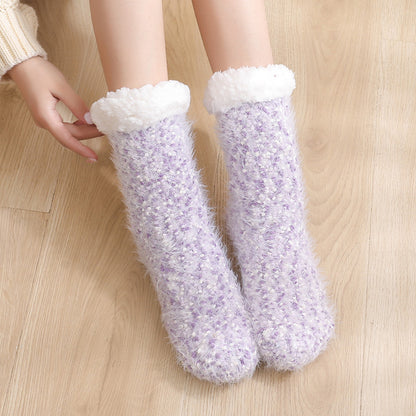 Winter Velvet Warm Sleep Socks for Women