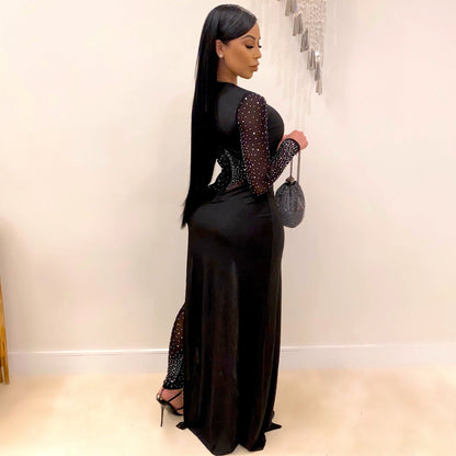Sexy See Through Rhinestone Night Club Suits-STYLEGOING