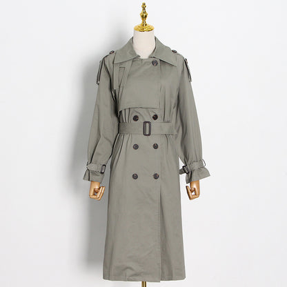 Fashion Laced Up Long Wind Coats for Women