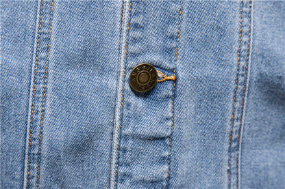 Casual Cotton Denim Cowboy Long Sleeves Denim Jackets
