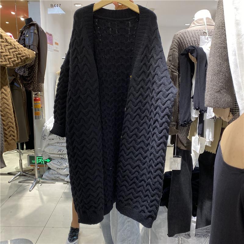 Vintage Women Knitting Plus Sizes Cardigan Sweaters-STYLEGOING