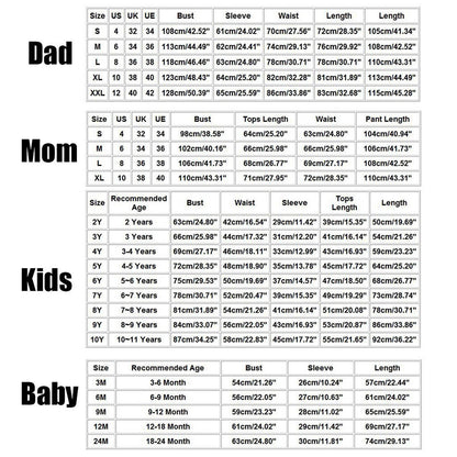 Merry Christmas Casual Parent-Child Pajamas