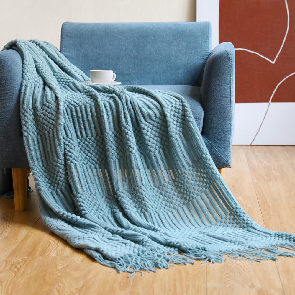 Soft Sofa Blanket with Tassels--Free Shipping at meselling99