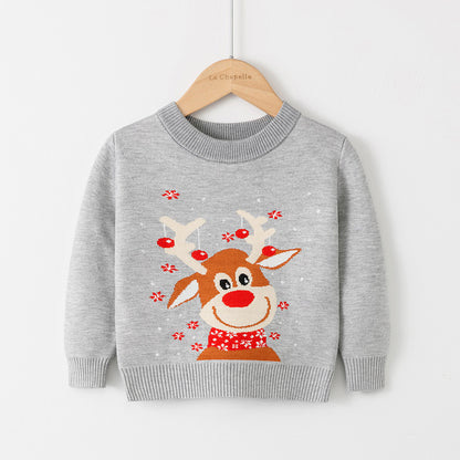 Merry Christmas Knitting Kids Sweaters