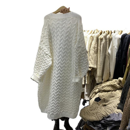 Vintage Women Knitting Plus Sizes Cardigan Sweaters-STYLEGOING