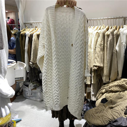 Vintage Women Knitting Plus Sizes Cardigan Sweaters-STYLEGOING