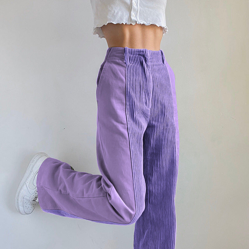 Casual Women's Corduroy Straight Pants