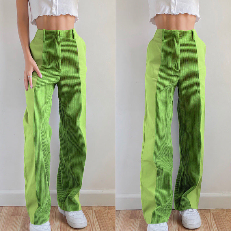 Casual Women's Corduroy Straight Pants