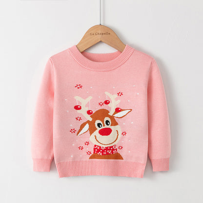 Merry Christmas Knitting Kids Sweaters