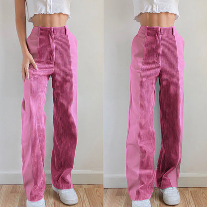 Casual Women's Corduroy Straight Pants