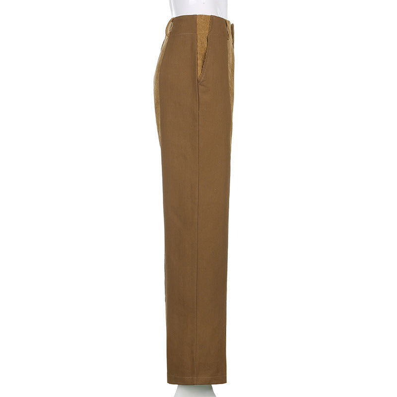 Casual Women's Corduroy Straight Pants