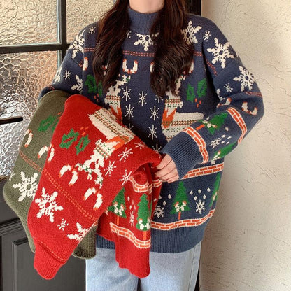 Christmas Elk Winter Knitting Hoody Sweaters
