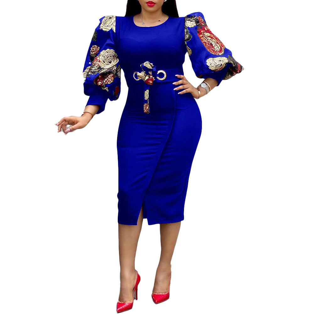 Classy Floral Print Plus Sizes Dresses for Women