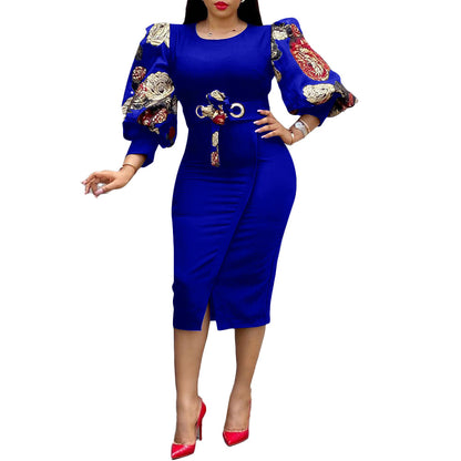 Classy Floral Print Plus Sizes Dresses for Women