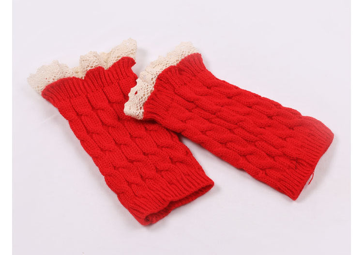 2 Pairs/Set Lovely Finger Less Knitted Gloves for Girl