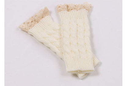 2 Pairs/Set Lovely Finger Less Knitted Gloves for Girl