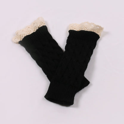 2 Pairs/Set Lovely Finger Less Knitted Gloves for Girl