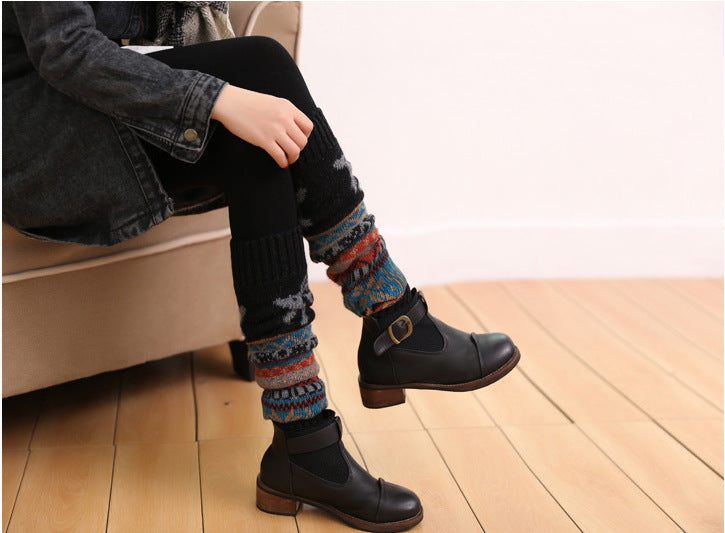 2 Pairs/Set Deer Designs Knitted Socks for Women