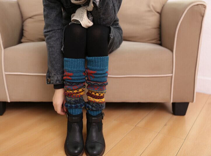2 Pairs/Set Deer Designs Knitted Socks for Women