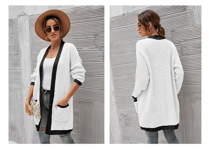 Casual Knitting Long Sleeves Women Overcoat