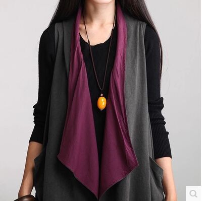 Casual Women Plus Sizes Vest Coats