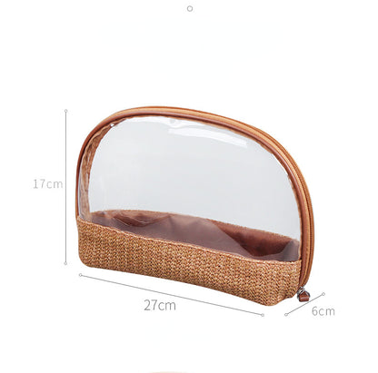 Portable Woven Women Transparent Make Up Bags for Traveling