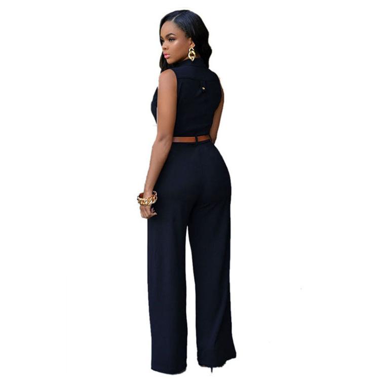 Sexy Pocket Jumsuits with Belt-STYLEGOING