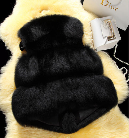 Plus Sizes Artificial Fur Short Vest for Women
