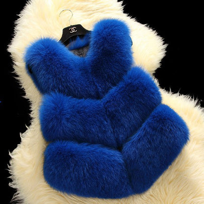 Plus Sizes Artificial Fur Short Vest for Women