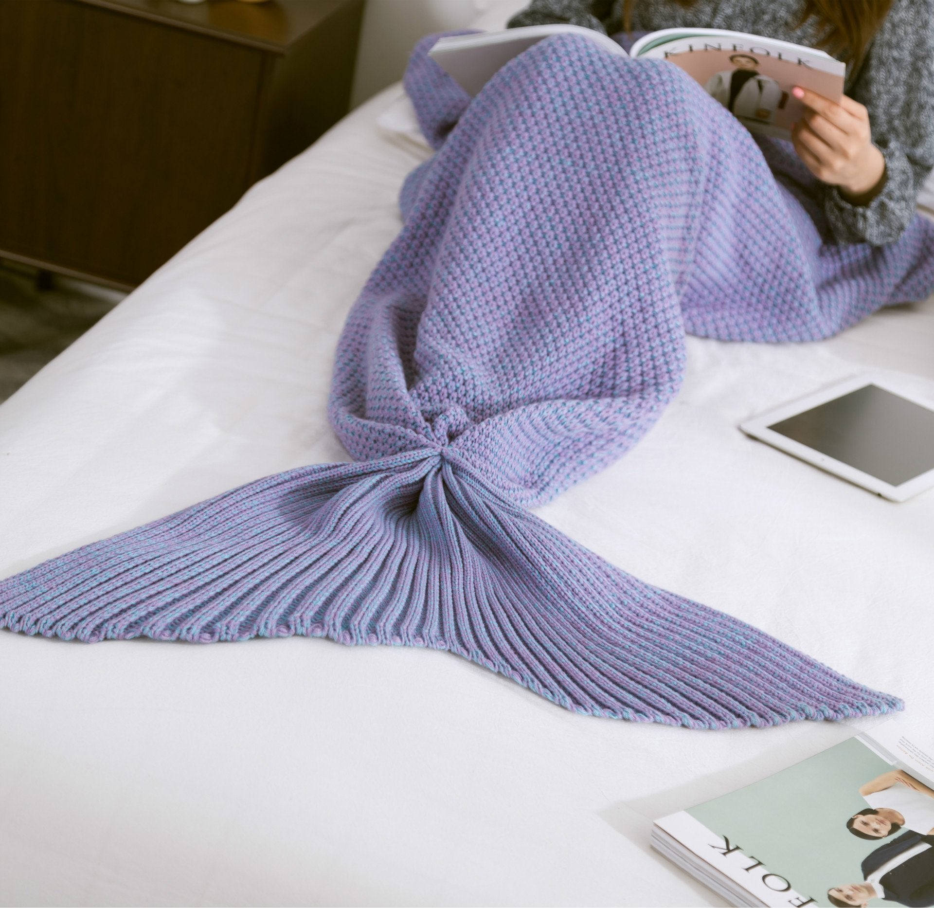 Knitting Mermaid Blanket--Free Shipping at meselling99