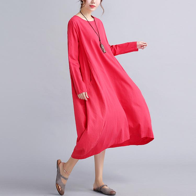 Casual Plus Sizes Long Cozy Women Dresses-STYLEGOING