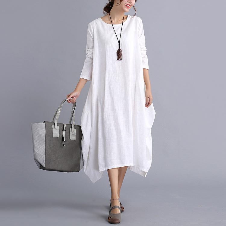 Casual Plus Sizes Long Cozy Women Dresses-STYLEGOING