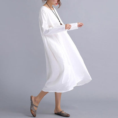 Casual Plus Sizes Long Cozy Women Dresses-STYLEGOING
