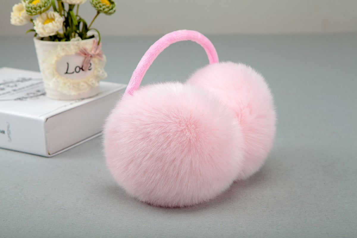 Warm Artifical Fox Fur Ear Gloves Earmuffs