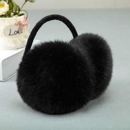 Warm Artifical Fox Fur Ear Gloves Earmuffs