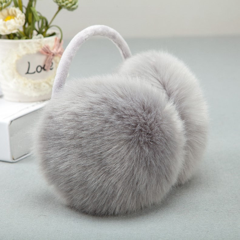 Warm Artifical Fox Fur Ear Gloves Earmuffs